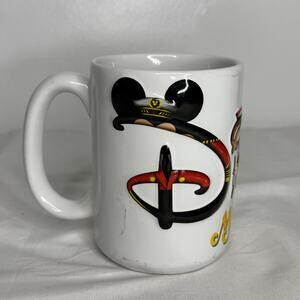 Disney Magic Cruise Line 3D Mug Character Font Mickey Donald Goofy White Mug
